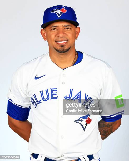 Eduardo Escobar of the Toronto Blue Jays poses for a portrait during photo day at TD Ballpark on February 23, 2024 in Dunedin, Florida.