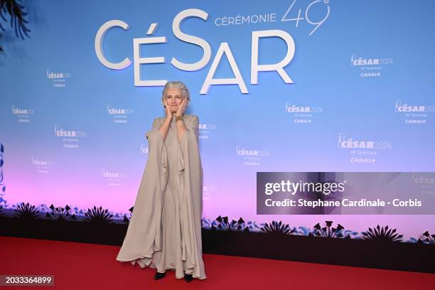 Marie-Christine Barrault arrives at the 49th Cesar Film Awards at L'Olympia on February 23, 2024 in Paris, France.