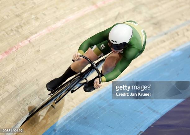 Lauren Bell of Team Inspired competes in the Women's 500m Time Trial during the British Cycling National Track Championships 2024 at National Cycling...