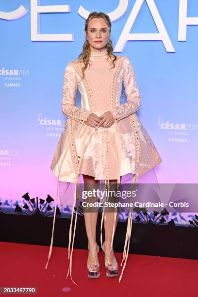 Diane Kruger arrives at the 49th Cesar Film Awards at L'Olympia on February 23, 2024 in Paris, France.