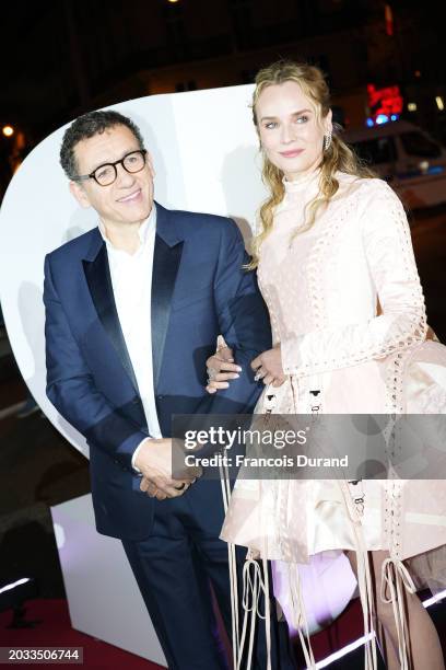 Dany Boon and Diane Kruger arrive at the 49th Cesar Film Awards at L'Olympia on February 23, 2024 in Paris, France.