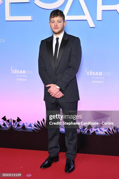 Anthony Bajon arrives at the 49th Cesar Film Awards at L'Olympia on February 23, 2024 in Paris, France.