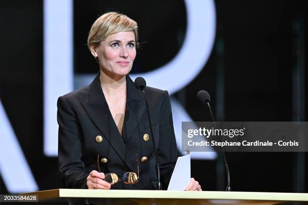 Judith Godreche during the 49th Cesar Film Awards at L'Olympia on February 23, 2024 in Paris, France.