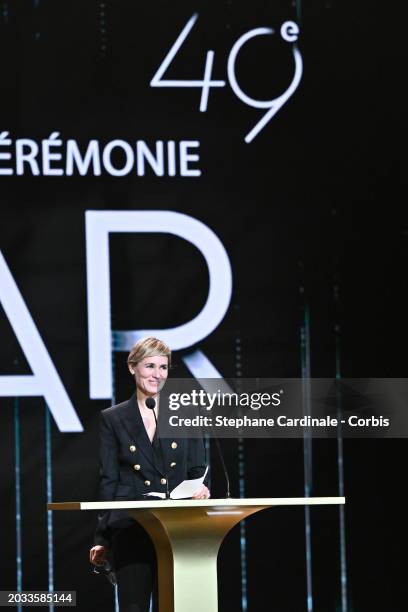 Judith Godreche during the 49th Cesar Film Awards at L'Olympia on February 23, 2024 in Paris, France.