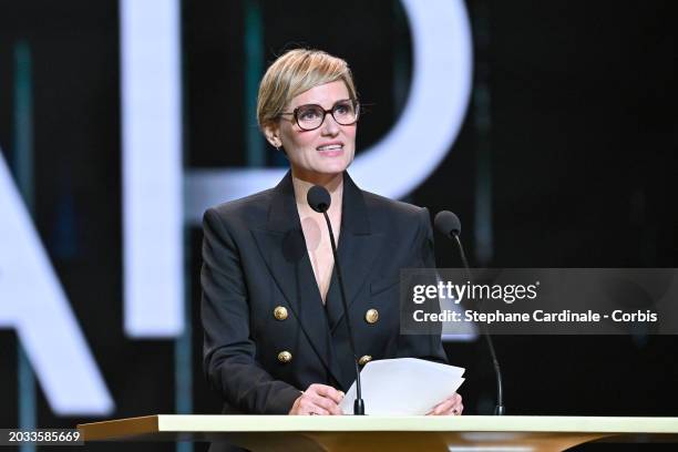 Judith Godreche during the 49th Cesar Film Awards at L'Olympia on February 23, 2024 in Paris, France.