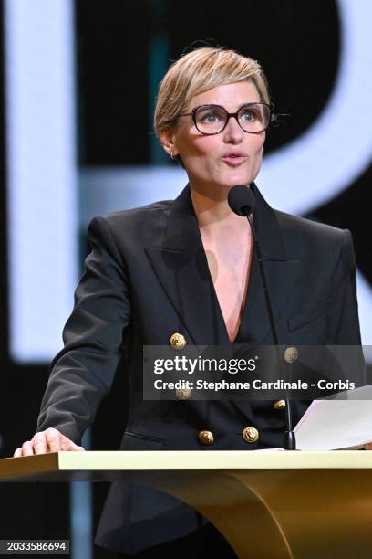 Judith Godreche during the 49th Cesar Film Awards at L'Olympia on February 23, 2024 in Paris, France.