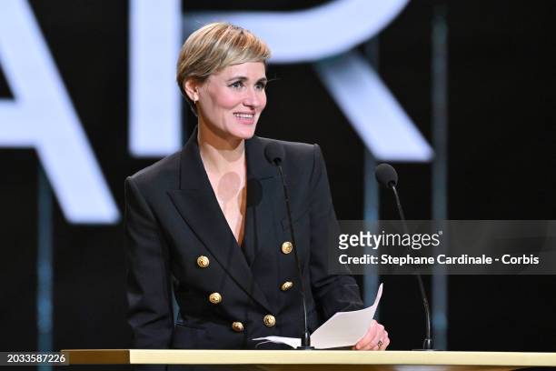Judith Godreche during the 49th Cesar Film Awards at L'Olympia on February 23, 2024 in Paris, France.