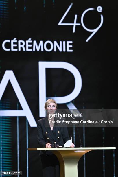 Judith Godreche during the 49th Cesar Film Awards at L'Olympia on February 23, 2024 in Paris, France.