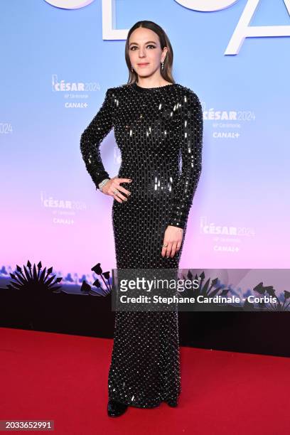 Monia Chokri arrives at the 49th Cesar Film Awards at L'Olympia on February 23, 2024 in Paris, France.