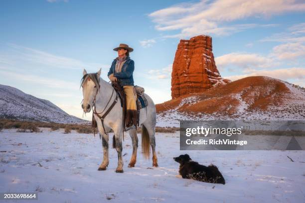 female ranch worker portrait - senior woman horse rider stock pictures, royalty-free photos & images