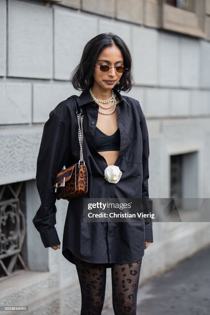 Street Style - Day 4 - Milan Fashion Week - Womenswear Fall/Winter 2024-2025