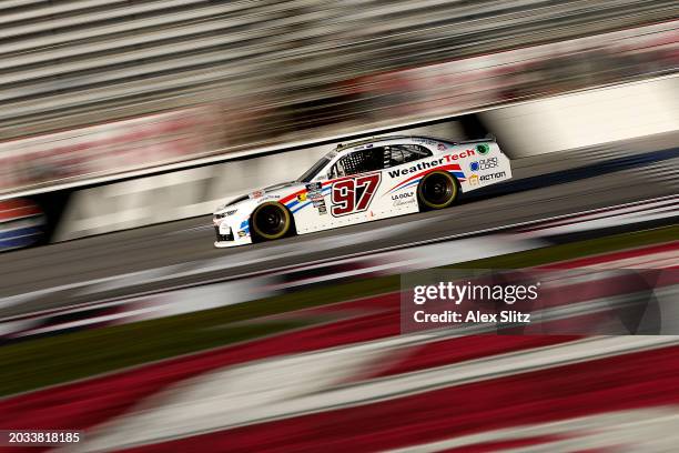 Shane Van Gisbergen, driver of the WeatherTech Chevrolet, drives during qualifying for the NASCAR Xfinity Series King of Tough 250 at Atlanta Motor...