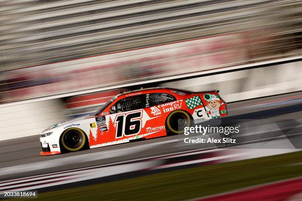 Allmendinger, driver of the Campers Inn RV Chevrolet, drives during qualifying for the NASCAR Xfinity Series King of Tough 250 at Atlanta Motor...