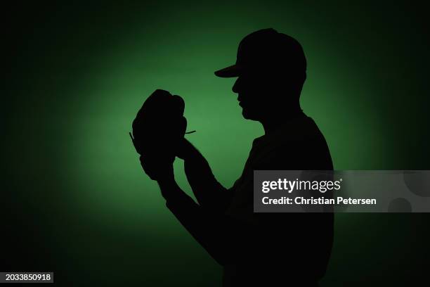 Adrian Martinez of the Oakland Athletics poses for a portrait during photo day at HoHoKam Stadium on February 23, 2024 in Mesa, Arizona.