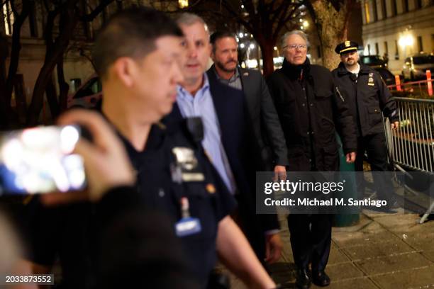Former CEO of the National Rifle Association Wayne LaPierre leaves New York State Supreme Court after the conclusion of his corruption trial on...