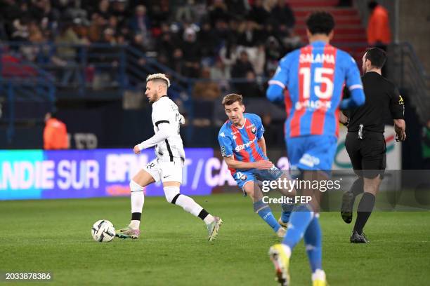 Farid EL MELALI during the Ligue 2 BKT match between Stade Malherbe Caen and Angers Sporting Club de l'Ouest at Stade Michel D'Ornano on February 26,...