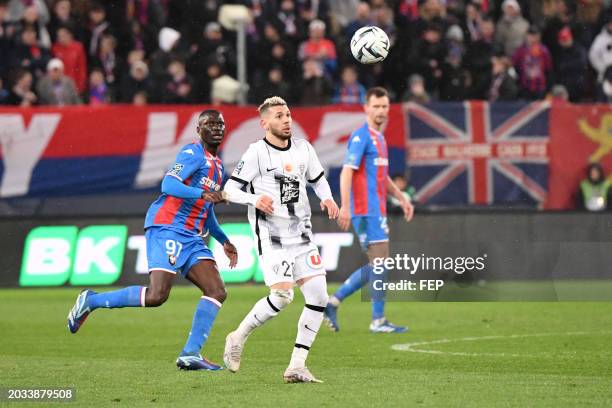 Farid EL MELALI during the Ligue 2 BKT match between Stade Malherbe Caen and Angers Sporting Club de l'Ouest at Stade Michel D'Ornano on February 26,...