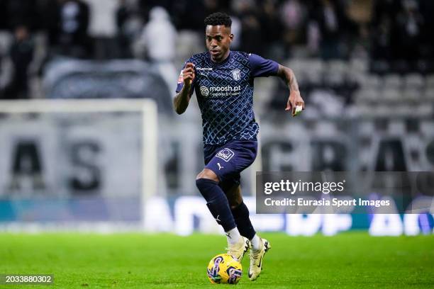 Cristian Borja of Braga in action during the Liga Portugal Betclic match between Boavista and Sporting Braga at Estadio do Bessa on February 26, 2024...