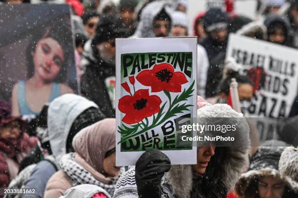 Members of the Palestinian diaspora, supported by the local Muslim community and activists, are taking part in a pro-Palestinian rally called 'All...