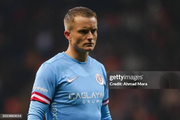 Sam Larsson of Antalyaspor looks on during the Turkish Super League match between Galatasaray and Antalyaspor at Rams Park on February 26, 2024 in...