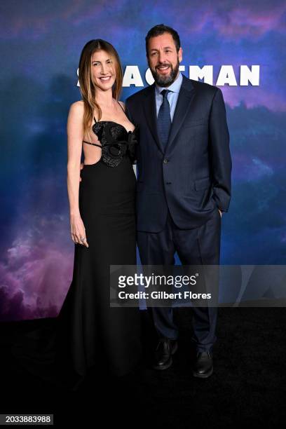 Jackie Sandler and Adam Sandler at the premiere of "Spaceman" held at The Egyptian Theatre Hollywood on February 26, 2024 in Los Angeles, California.