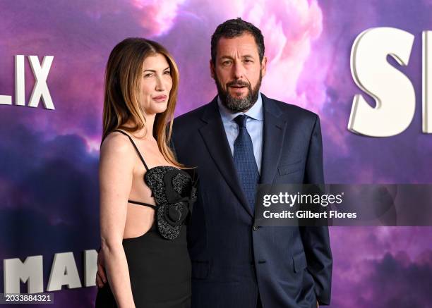 Jackie Sandler and Adam Sandler at the premiere of "Spaceman" held at The Egyptian Theatre Hollywood on February 26, 2024 in Los Angeles, California.