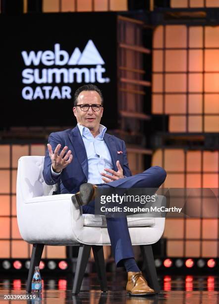 Doha , Qatar - 27 February 2024; Charlie Collier, President, Roku, on Centre Stage during day one of Web Summit Qatar 2024 at the Doha Exhibition and...