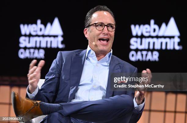 Doha , Qatar - 27 February 2024; Charlie Collier, President, Roku, on Centre Stage during day one of Web Summit Qatar 2024 at the Doha Exhibition and...