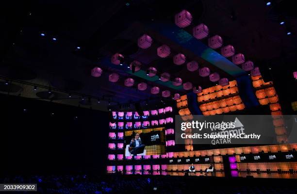 Doha , Qatar - 27 February 2024; Charlie Collier, President, Roku, left, and Michael Kassan, Founder, Chairman & CEO, MediaLink, on Centre Stage...