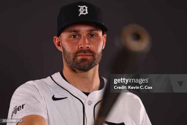 Anthony Bemboom of the Detroit Tigers poses for a portrait during photo day at Publix Field at Joker Marchant Stadium on February 23, 2024 in...