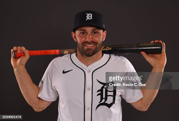 Anthony Bemboom of the Detroit Tigers poses for a portrait during photo day at Publix Field at Joker Marchant Stadium on February 23, 2024 in...