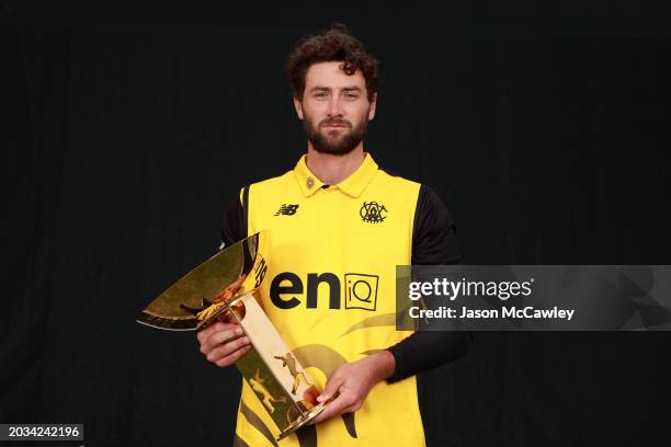 Sam Whiteman, Captain of Western Australia poses during the Marsh One-Day Cup Final Captains Call at Cricket Central on February 24, 2024 in Sydney,...