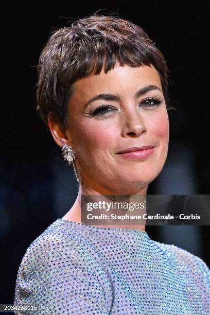 Berenice Bejo on stage during the 49th Cesar Film Awards at L'Olympia on February 23, 2024 in Paris, France.