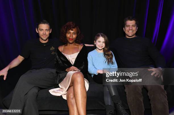 Tom Payne, DeWanda Wise, Pyper Braun and director Jeff Wadlowattend Chauncey's Imaginary Playhouse Preview Night on February 23, 2024 in Los Angeles,...