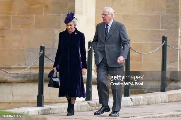 Birgitte, Duchess of Gloucester and Prince Richard, Duke of Gloucester attend the Thanksgiving Service for King Constantine of the Hellenes at St...