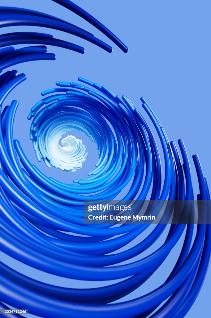 Digital Generated Image of Abstract Network Circles. Big Data.