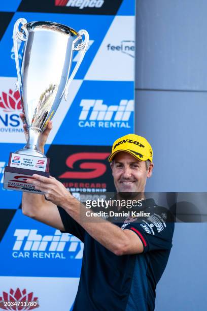 Jamie Whincup team owner of 888 during race 1 of the Bathurst 500, part of the 2024 Supercars Championship Series at Mount Panorama, on February 24,...