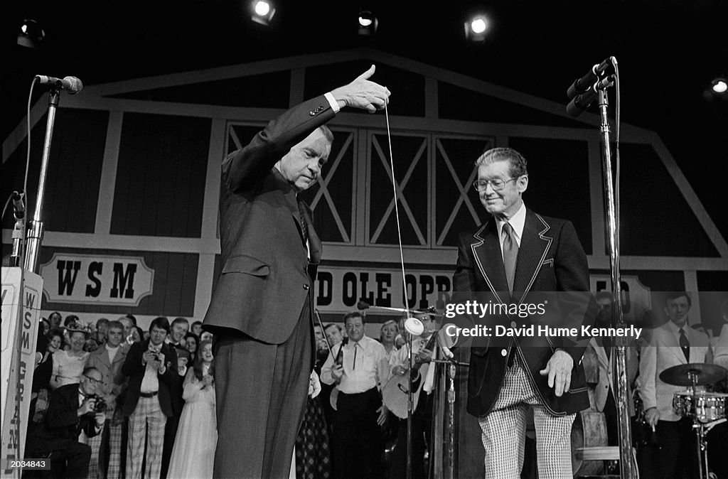 Richard Nixon Attends Dedication Of Grand Ol' Opry