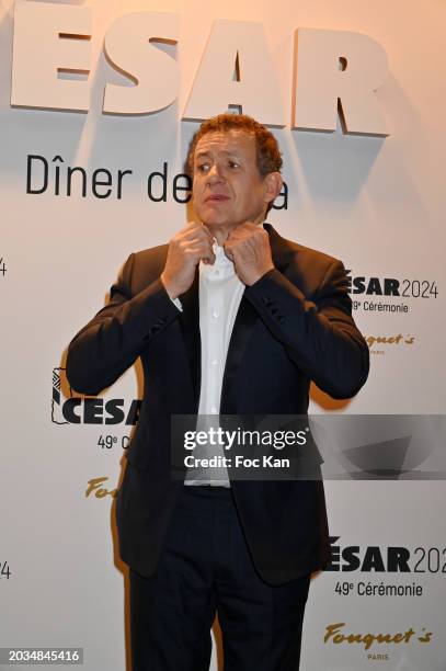 Dany Boon attends the 49th Cesar Film Awards Dinner at Le Fouquet's on February 23, 2024 in Paris, France.