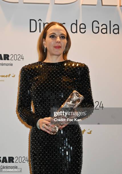 Monia Chokri attends the 49th Cesar Film Awards Dinner at Le Fouquet's on February 23, 2024 in Paris, France.