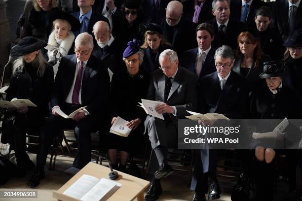 Marina Ogilvy, Prince Andrew, Duke of York, Birgitte, Duchess of Gloucester, Prince Richard, Duke of Gloucester, Admiral Sir Tim Laurence, Princess...