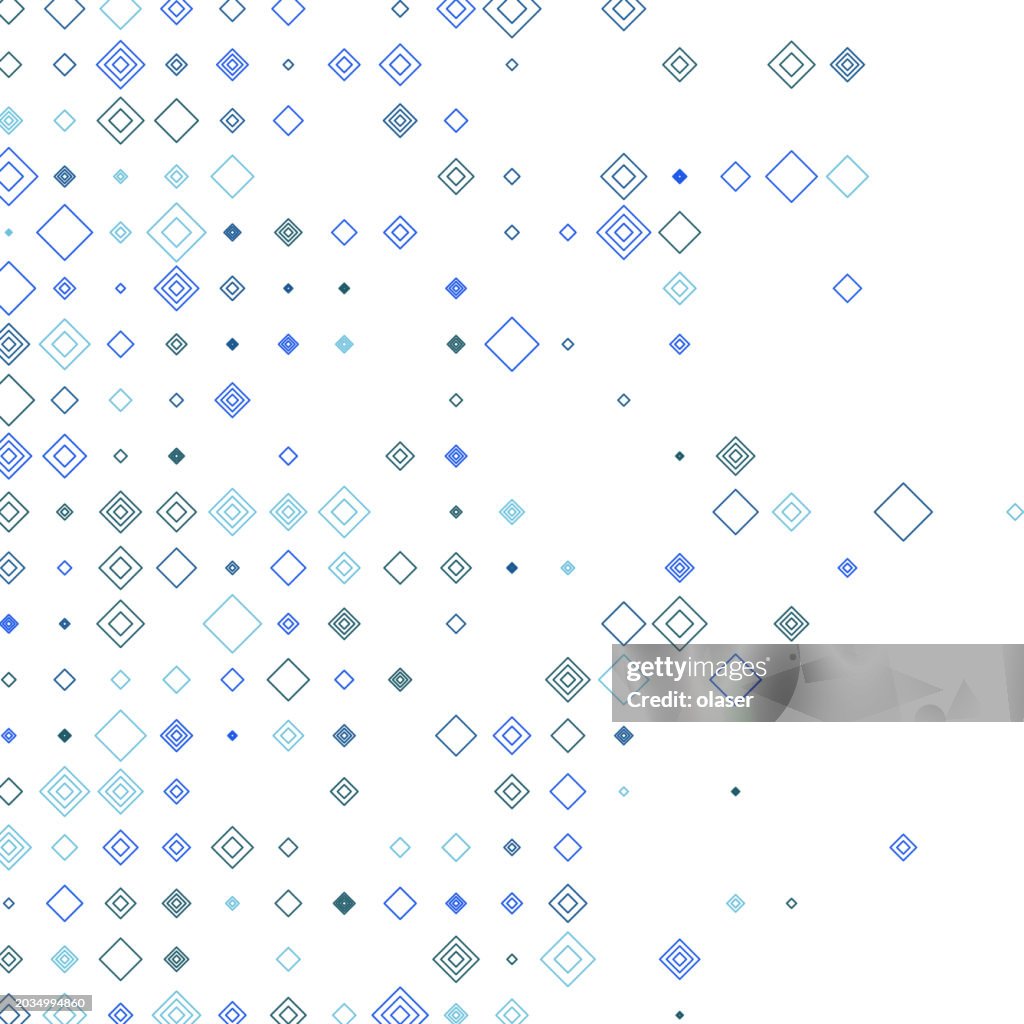 Abstract Blue Diamond Pattern On White Background High-Res Vector ...