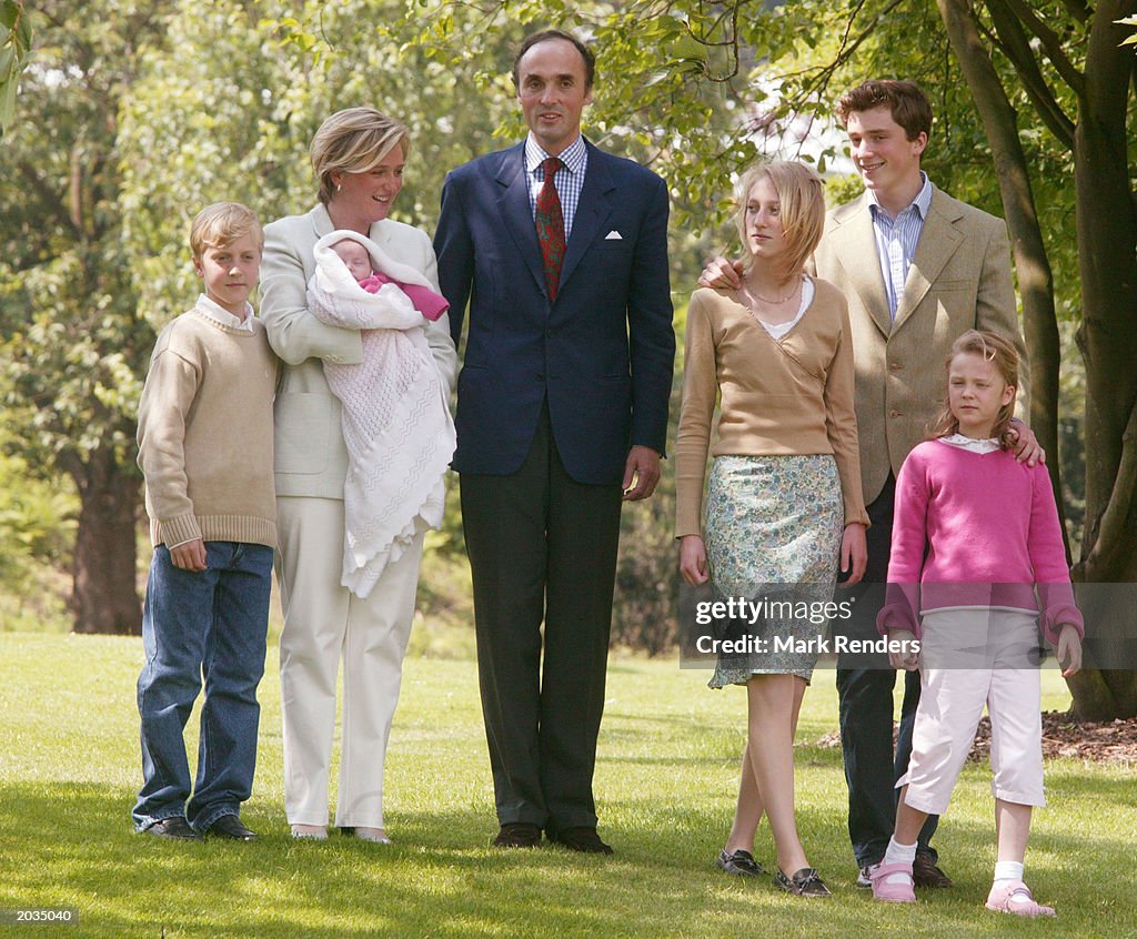 Prince Joachim, Princess Astrid holding little Princess Laetitia