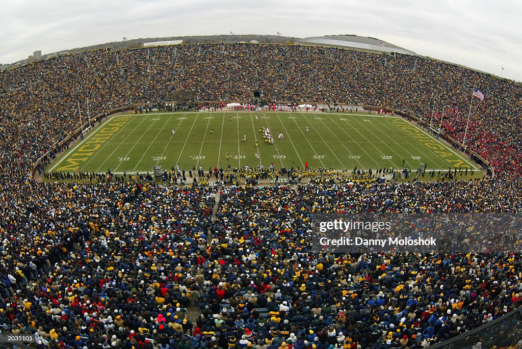 A general view of Michigan Stadium, "The Big House", during the game