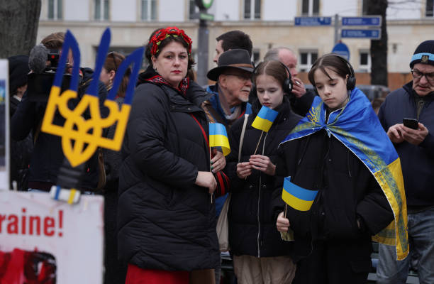 DEU: Demonstrators Show Solidarity With Ukraine On War's 2nd Anniversary