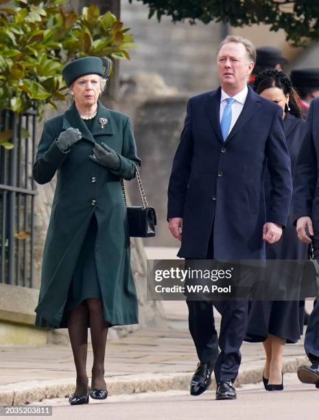 Princess Benedikte of Denmark, Dowager Princess of Sayn-Wittgenstein-Berleburg RE and Gustav, 7th Prince of Sayn-Wittgenstein-Berleburg attend the...