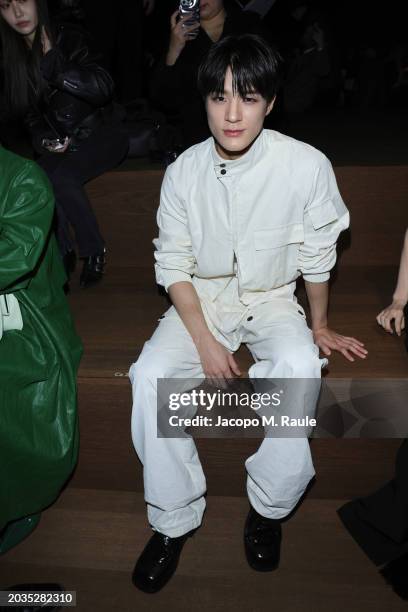 Jeno attends the Ferragamo Fall Winter 2024 fashion show during the Milan Fashion Week Womenswear Fall/Winter 2024-2025 on February 24, 2024 in...