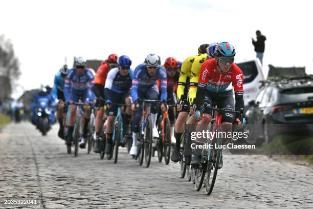 Jasper De Buyst of Belgium and Team Lotto Dstny competes during the 79th Omloop Het Nieuwsblad 2024, Men's Elite a 202.2km one day race from Ghent to...