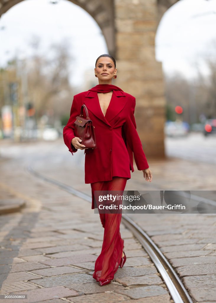 Celebrity Sightings In Milan - February 24, 2024