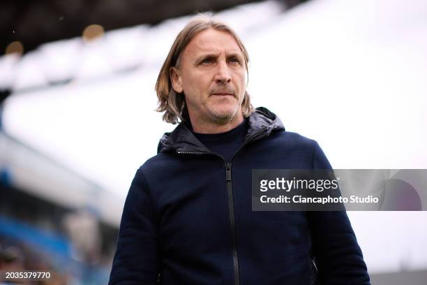 Davide Nicola, head coach of Empoli FC looks on during the Serie A TIM match between US Sassuolo and Empoli FC at Mapei Stadium - Citta' del...